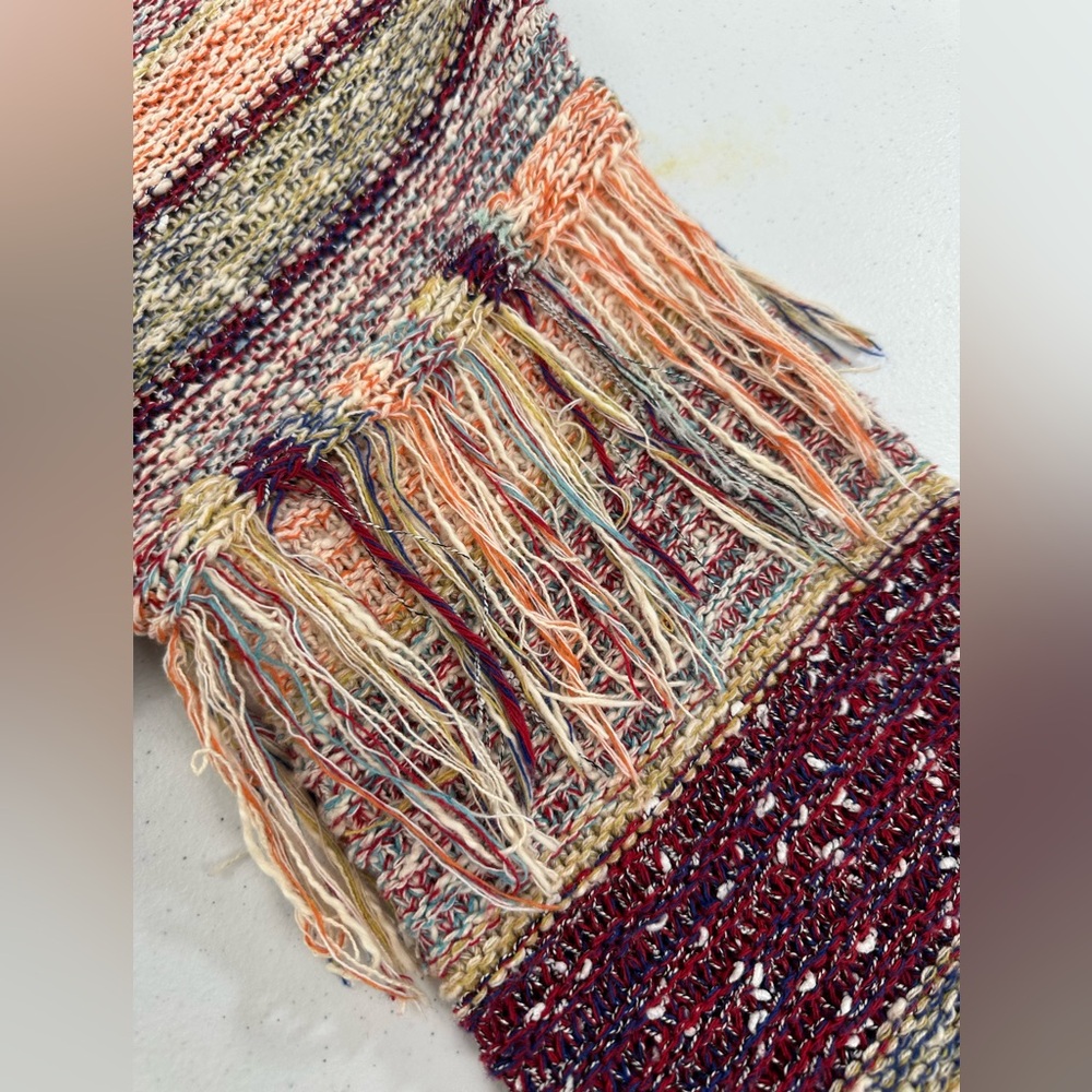 Flying Tomato Chunky Knit Fringe Cardigan Boho Western Festival Coastal Wool M - Picture 8 of 9